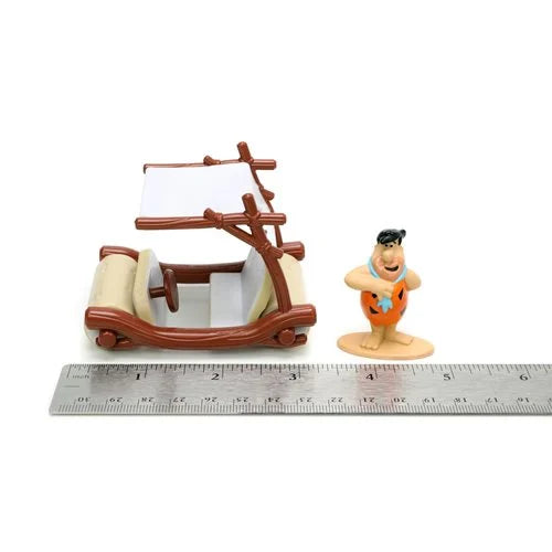 Flintstones Flintmobile 1:32 Scale Die-Cast Metal Vehicle with Fred Nano Figure