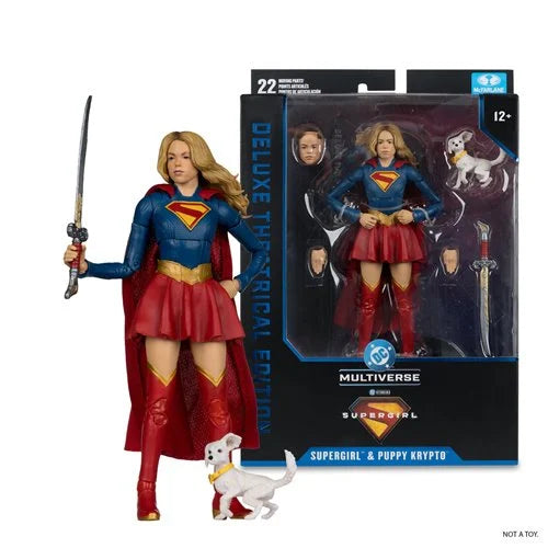 DC Multiverse Deluxe Theatrical Edition Wave 4 Supergirl Movie Supergirl and Baby Krypto 7-Inch Scale Action Figure: