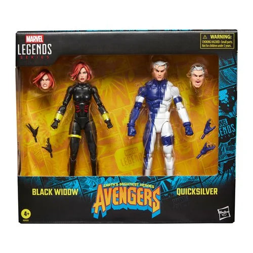 Avengers Marvel Legends Series Black Widow and Quicksilver 6-Inch Action Figures
