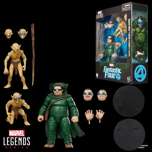 Fantastic Four Marvel Legends Series Mole Man &amp; Moloids 6-Inch Action Figures