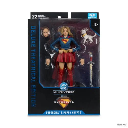DC Multiverse Deluxe Theatrical Edition Wave 4 Supergirl Movie Supergirl and Baby Krypto 7-Inch Scale Action Figure: