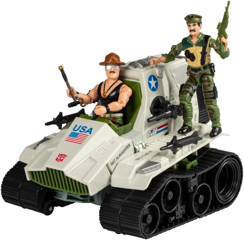 Transformers Collaborative G.I. Joe x Autobot Kup Triple T 9-Inch Action Figure, O-Ring 3.75-inch SGT Slaughter & Leatherneck Action Figures