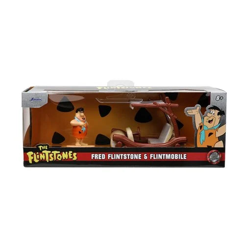 Flintstones Flintmobile 1:32 Scale Die-Cast Metal Vehicle with Fred Nano Figure