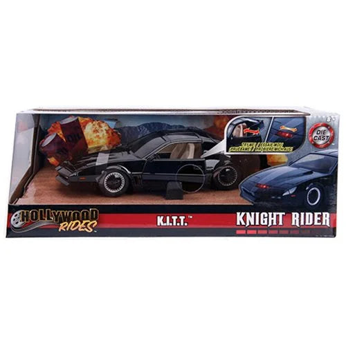 Hollywood Rides Knight Rider KITT 1982 Pontiac Trans Am 1:24 Scale Die-Cast Metal Vehicle with Lights