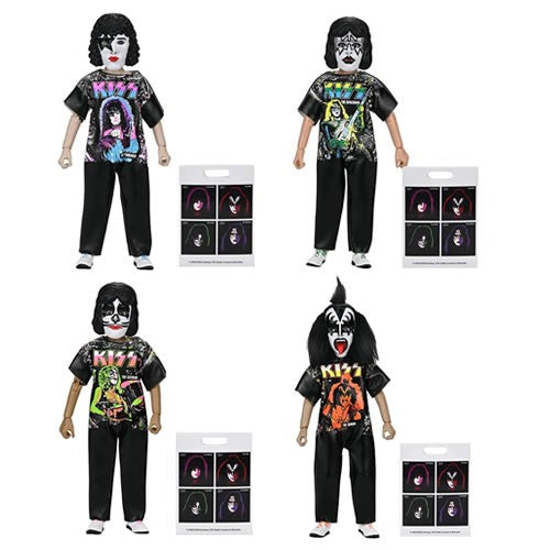 Ben Cooper 6" Scale Figures - Kiss x Ben Cooper - Retro Clothed Costume Assortment 4 PACK