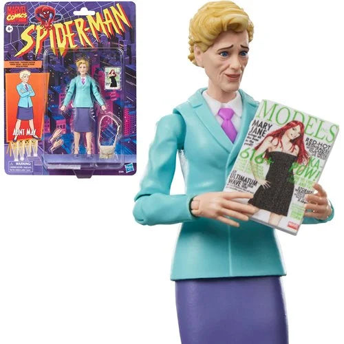 Spider-Man: The Animated Series Marvel Legends Aunt May Retro Cardback 6-Inch Action Figure (Pre-Order Jan 27)