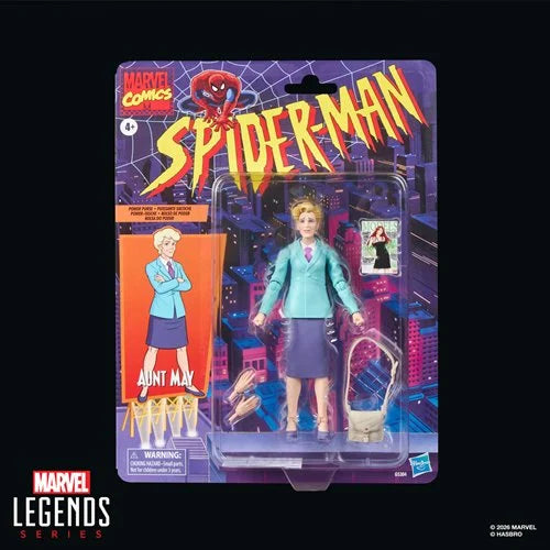 Spider-Man: The Animated Series Marvel Legends Aunt May Retro Cardback 6-Inch Action Figure (Pre-Order Jan 27)