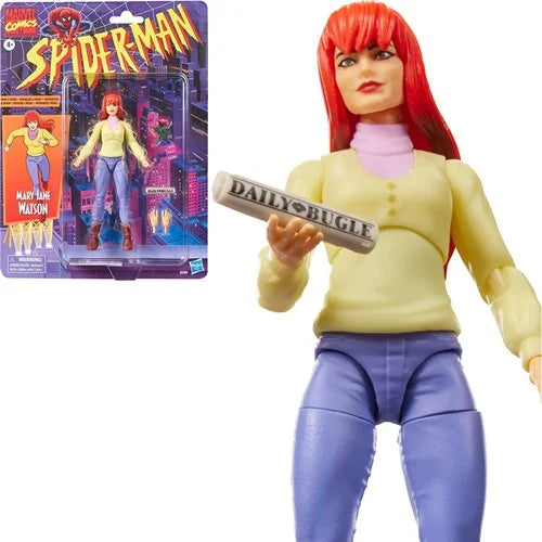 Spider-Man: The Animated Series Marvel Legends Mary Jane Watson Retro Cardback 6-Inch Action Figure (Pre-Order Jan 27)